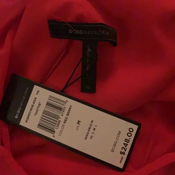 BCBGMaxAzria Red Halter Dress - Picture 6 of 8
